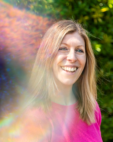 Natural light branding portrait of coach Jo Allen photographed outdoors during a branding session in Hampshire